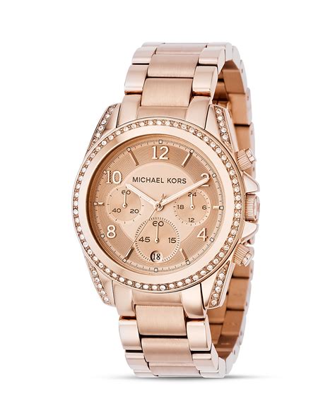 michael kors rose gold watch with diamonds|rose gold mk watch men.